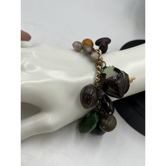 Rare HAWAIIAN Vintage Wooden Nuts Pods Seeds Nikar Handmade Charm Bracelet - Picture 13 of 16